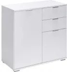 Casaria® Fehér komód 2 ajtóval és fiókokkal