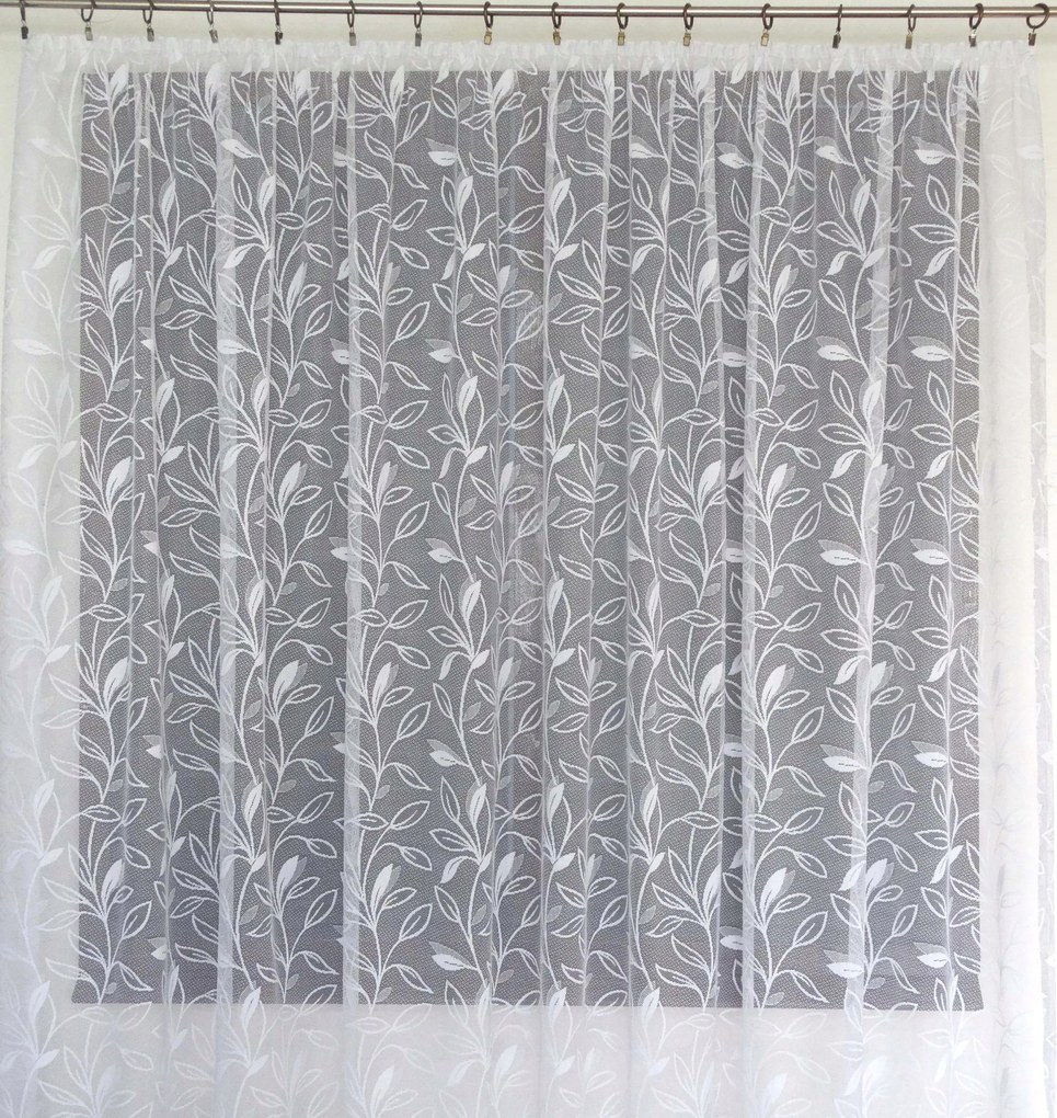 Mg Függöny jacquard 4585 Fehér 290X250cm Kész G Szalaggal