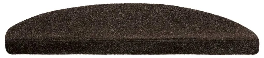 10 db öntapadós lépcsőszőnyeg 65 x 21 x 4 cm sötétbarna félkör alakú nagy