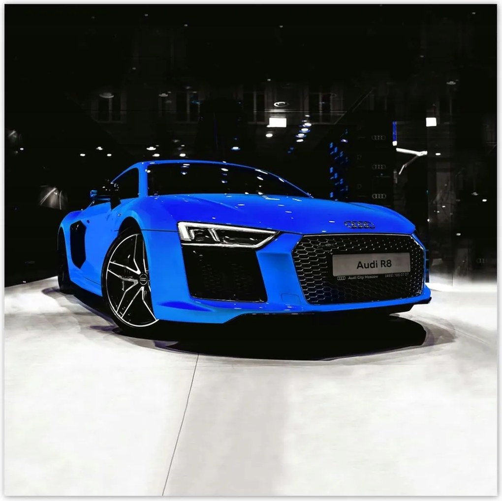 Poszter 70x70 Kék Audi Audica R8