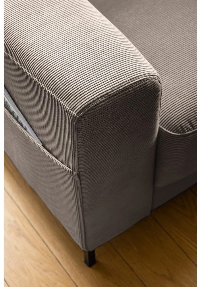 Barna kordbársony fotel Lofty Lilly – Miuform