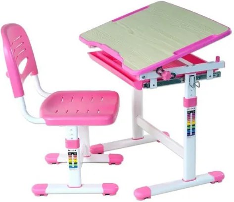 FUN DESK PICCOLINO Gyerek íróasztal székkel - rózsaszín