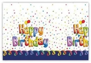 Multicolor Happy Birthday asztalterítő 120*180 cm