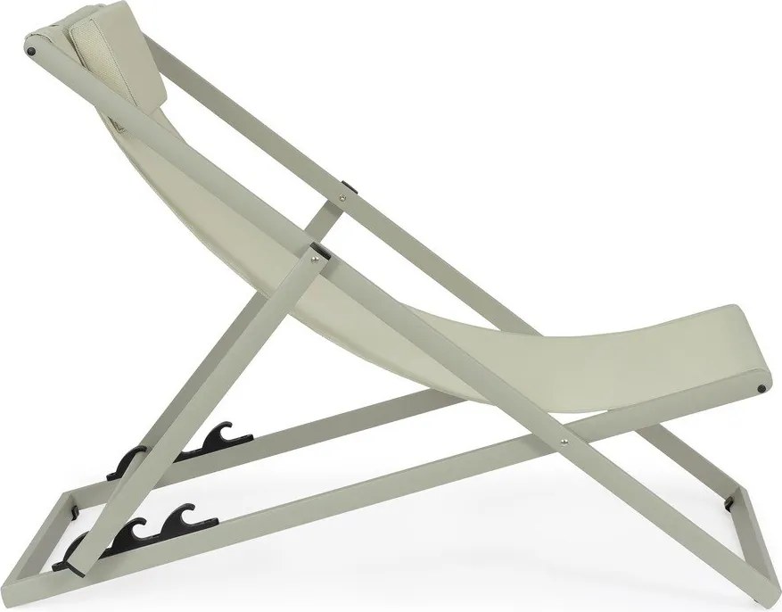 Szürkésbarna fém kerti napozóágy Taylor – Bizzotto