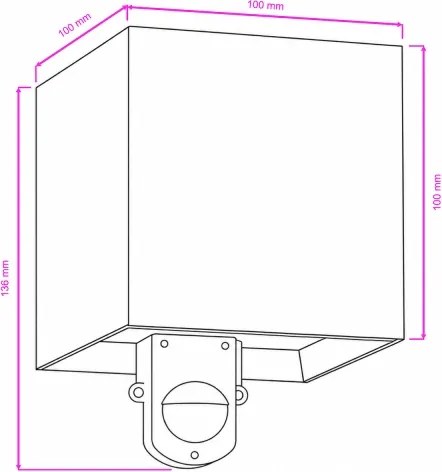 BRILAGI - CUBE LED kültéri fali lámpatest érzékelővel LED/6W/230V fekete IP65