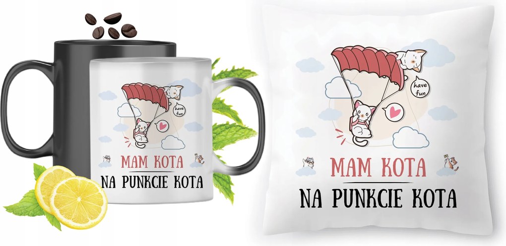 Cicák Mágikus bögre fényképes nyomott mintás párna szett