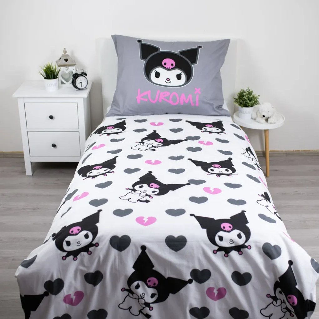 Hello Kitty Kuromi ágyneműhuzat 140×200cm, 70×90 cm
