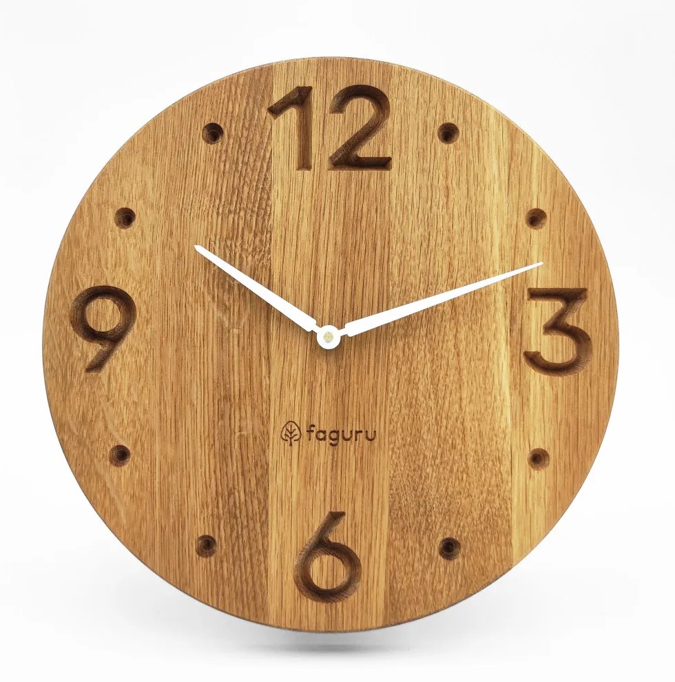 Elegáns fa falióra (Quartz - sweep) TMA-103