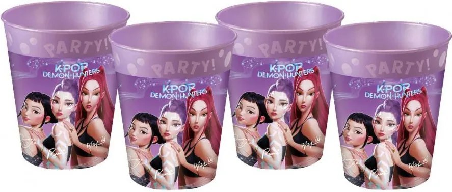 K-pop Démonvadászok Honmoon micro prémium műanyag pohár szett 4 db-os 250 ml