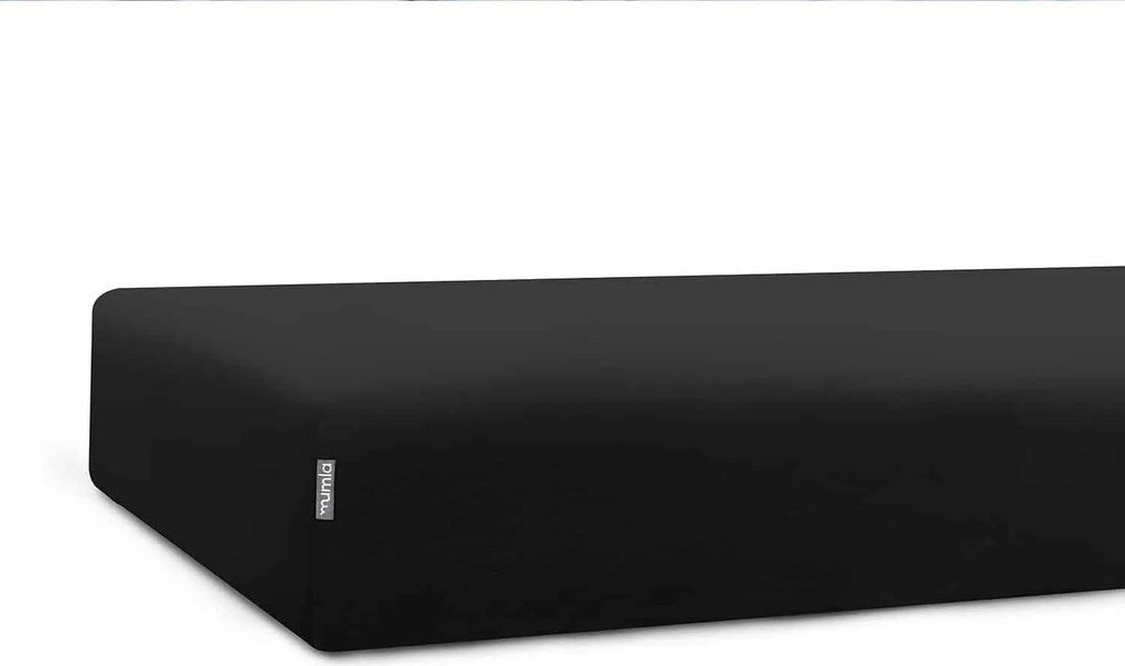 Pamut lepedő fekete 160x200 cm gumis Mumla