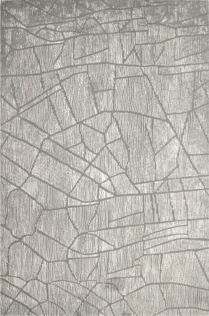 160x230 cm Csillogó Puha Szőnyeg Opál Ezüstös Szürke Absztrakt Krém