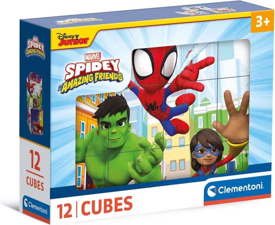 Pókember Spidey mesekocka 12 db-os Clementoni