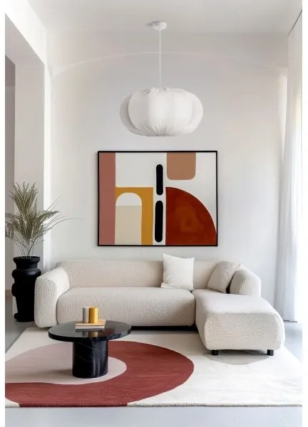 Kábelre függesztett csillár CAFEE 1xE27/40W/230V Ø 52 cm fehér