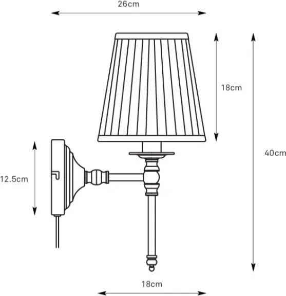Markslöjd 108968 - Fali lámpa MANOR 1xE14/40W/230V fehér/sárgaréz