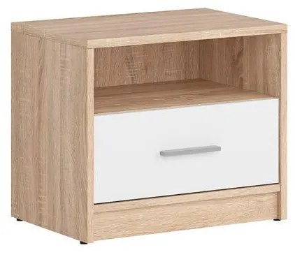 Éjjeliszekrény Nepo Plus 3 (szonoma tölgy + fehér) . 1098278