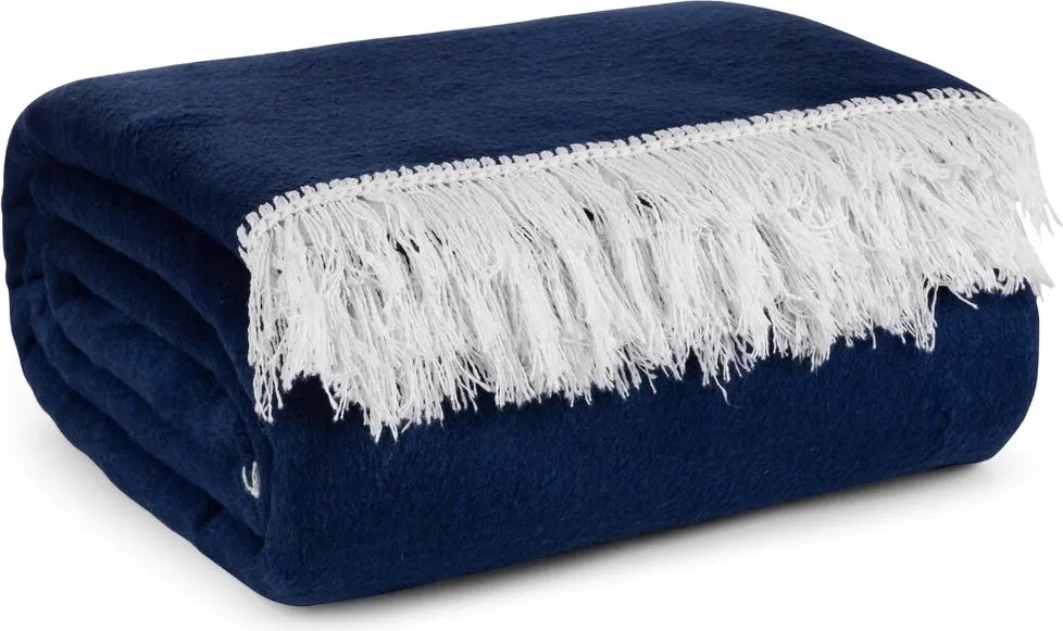 Ágytakaró Akril 220x240 Eurofirany kétszínű fehér sötétkék