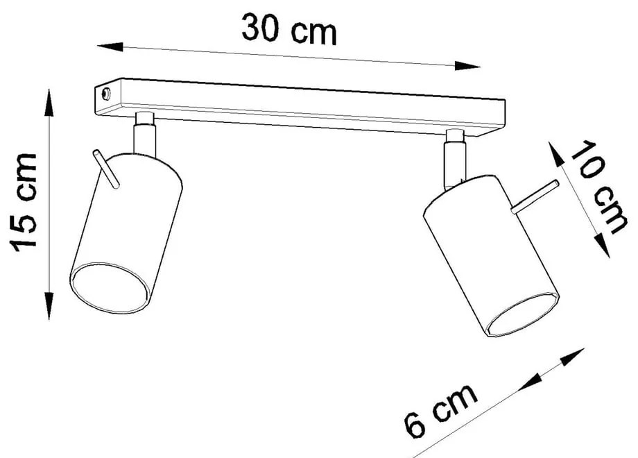 Etna fehér mennyezeti lámpa - Sollux