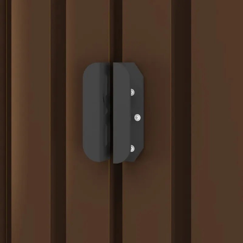 VidaXL barna acél kerti fészer 194 x 121 x 181 cm