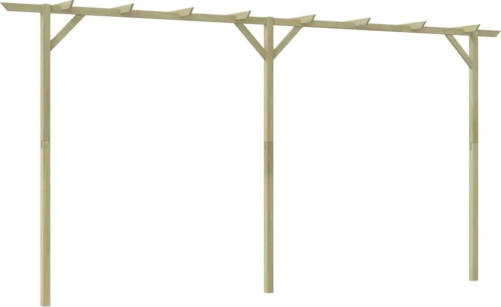 vidaXL fa kerti pergola 410 x 40 x 203 cm
