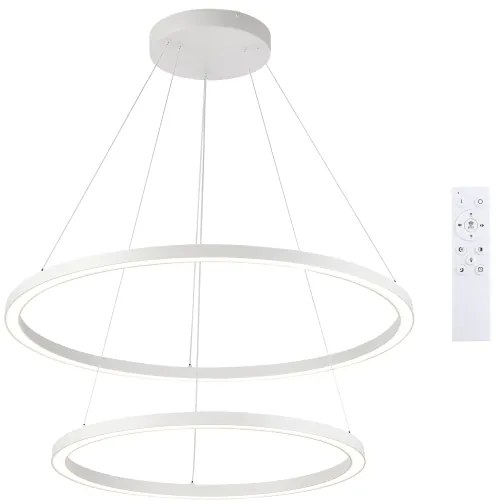 Brilagi - Dimmelhető LED kábeles csillár PORTOFINO LED/98W/230V Ø 80 cm fehér + távirányító
