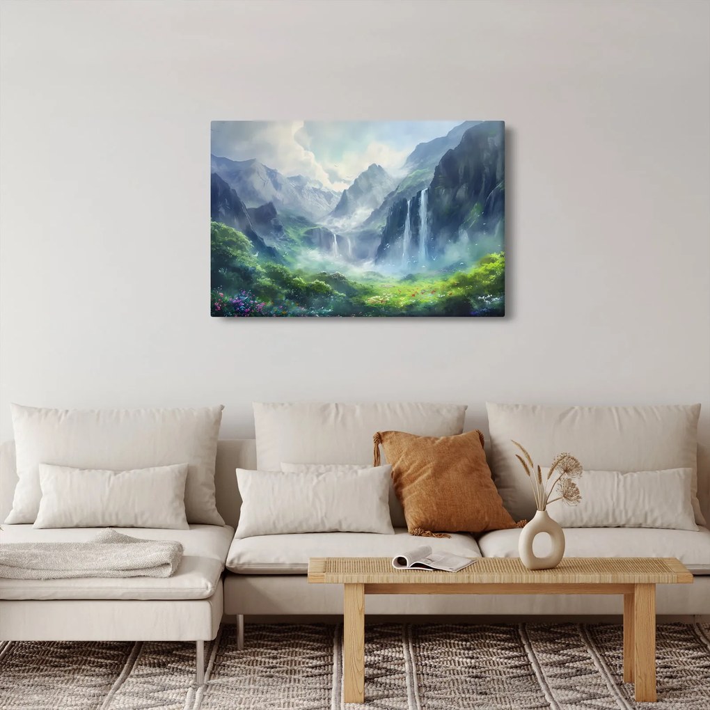 Kép - Vízesések völgye (90x60 cm)