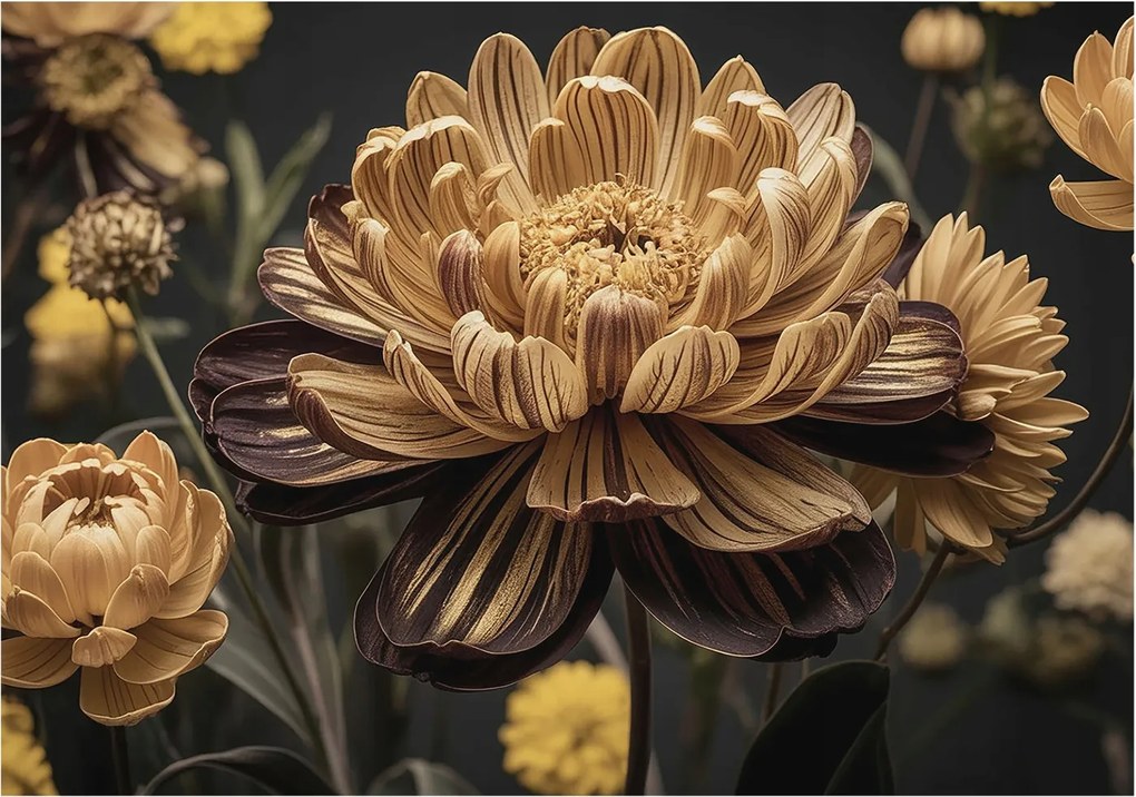 Fotótapéta Flizelin a Hálószobába Nappali Virágos elegancia 208x146 Ragasztó