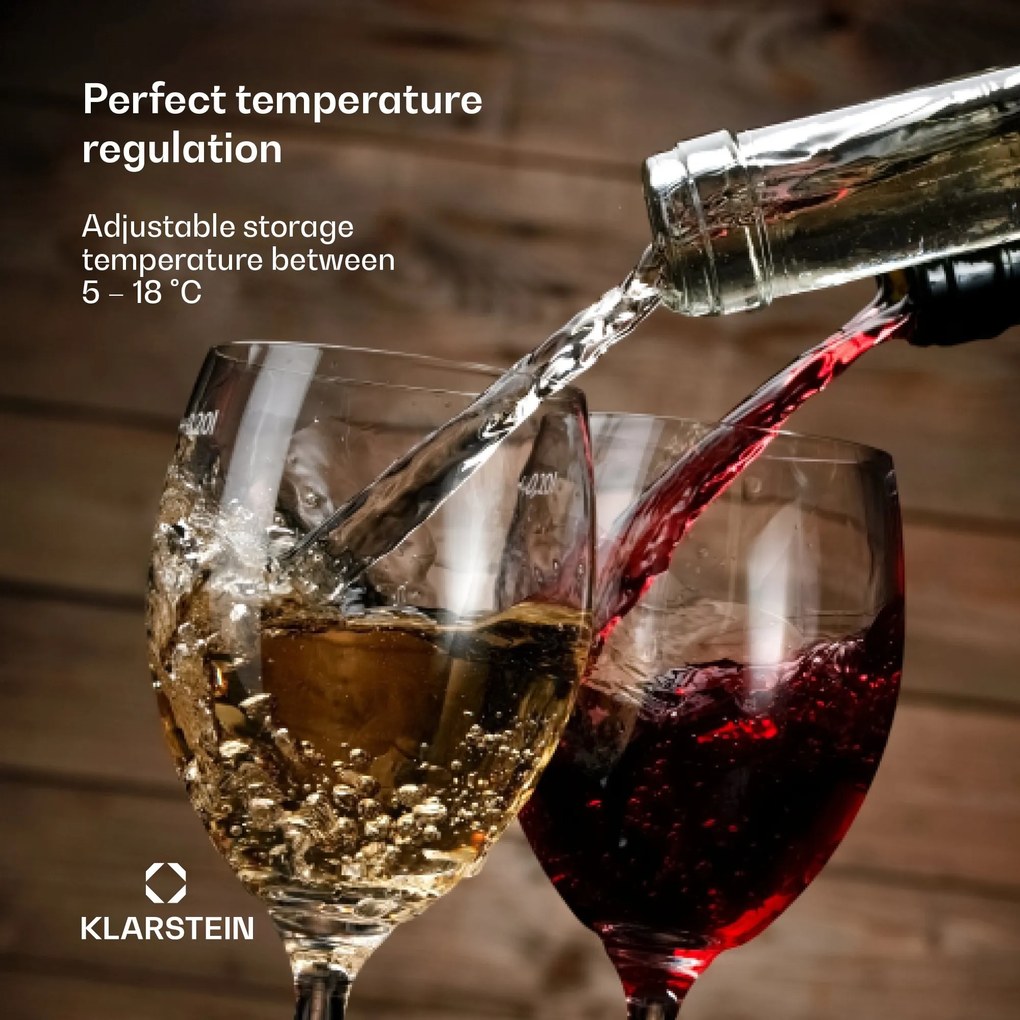 Klarstein Shiraz Premium Smart 18, Borhűtő akár 18 palack részére