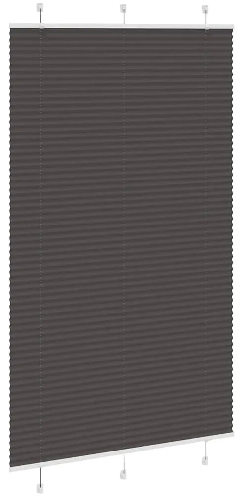 pliszírozott redőny fekete 120x200 cm szövetszélesség 119,4 cm
