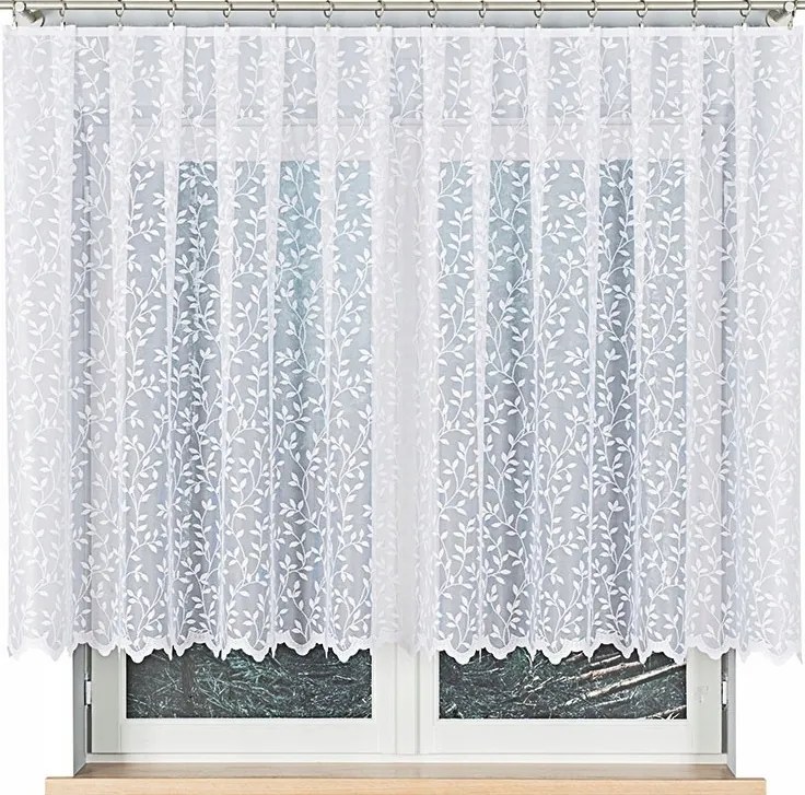 Rövid Jacquard Függöny 250x140 Apró Levelek Szoba Konyha Klasszikus