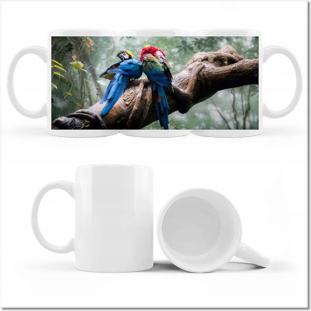 Fotó bögre Szerelmes papagájok