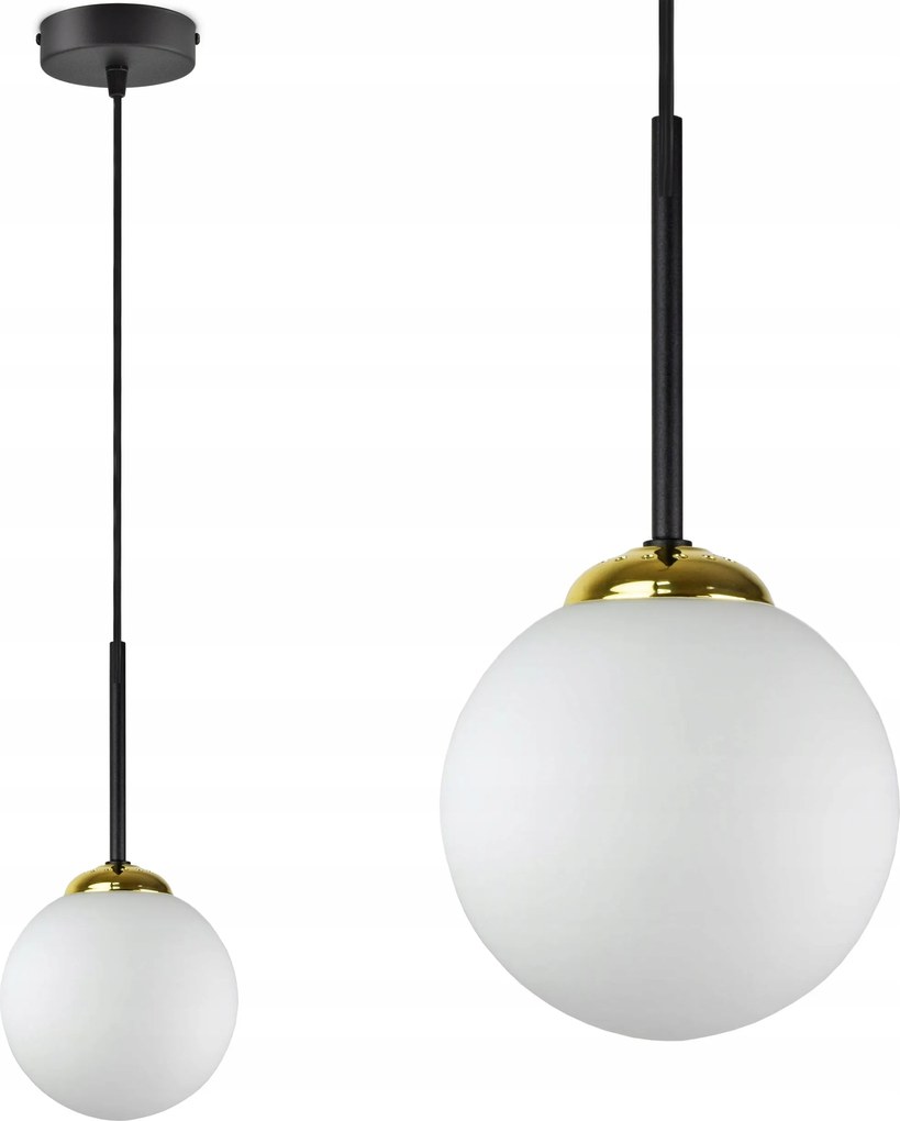 Függőlámpa Mennyezeti Csillár Fekete Arany Gömb