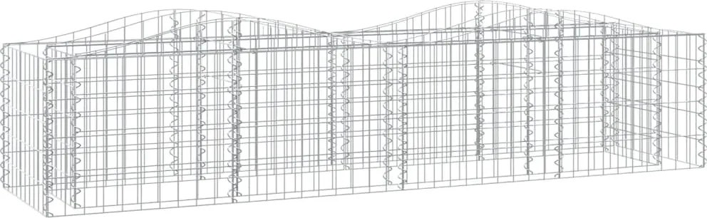 vidaXL íves horganyzott vas gabion magaságyás 200x50x50 cm