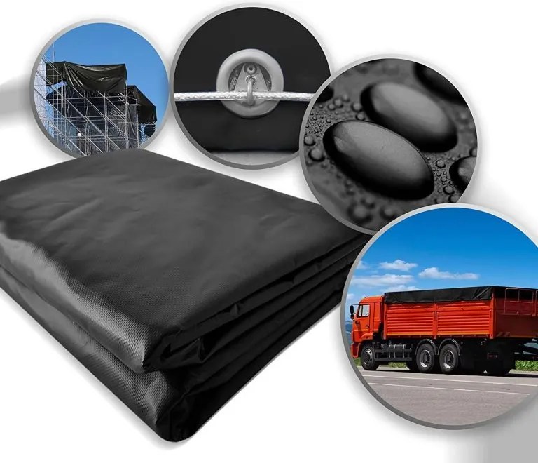 JAGO Takaróponyva 650 g/m² alumínium szem 5 x 8 m szürke