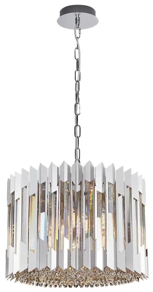 Kristály csillár láncon RITZ 7xE14/40W/230V króm