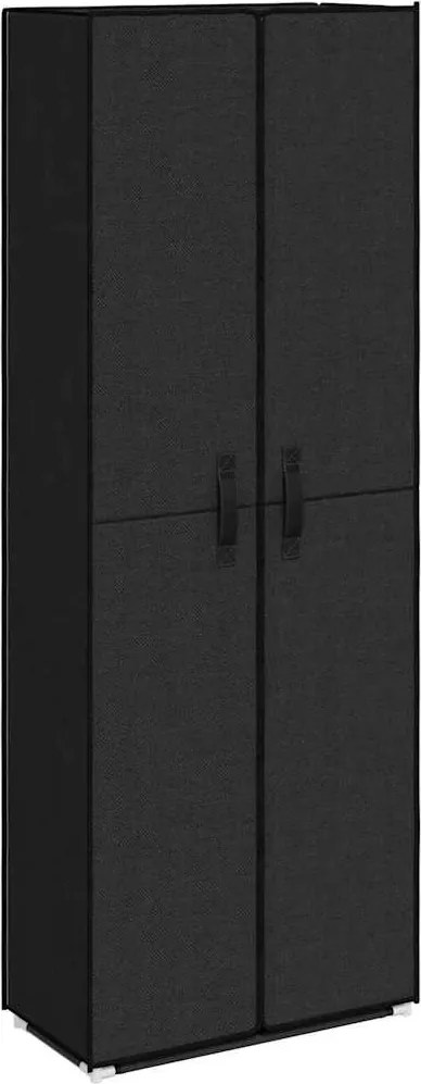 vidaXL fekete szövet cipősszekrény 60 x 30 x 166 cm