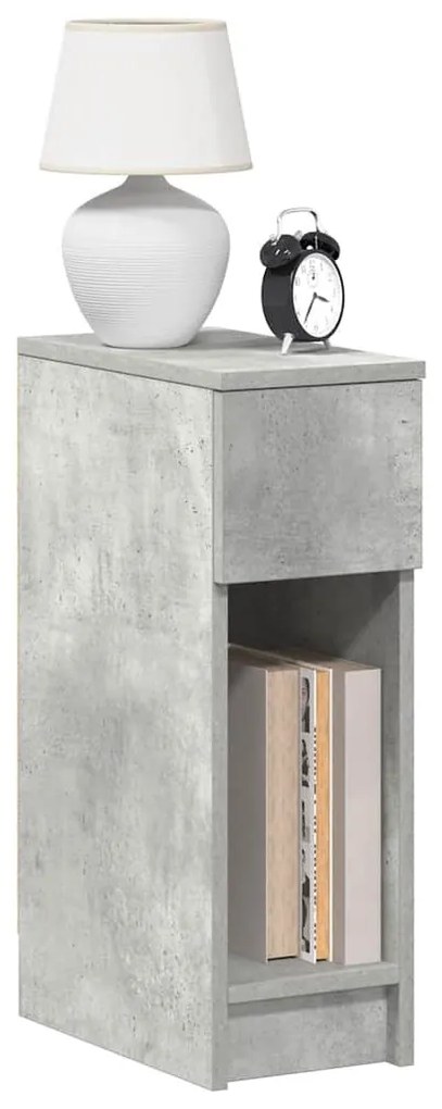 2 db betonszürke éjjeliszekrény fiókkal 20 x 36 x 60 cm