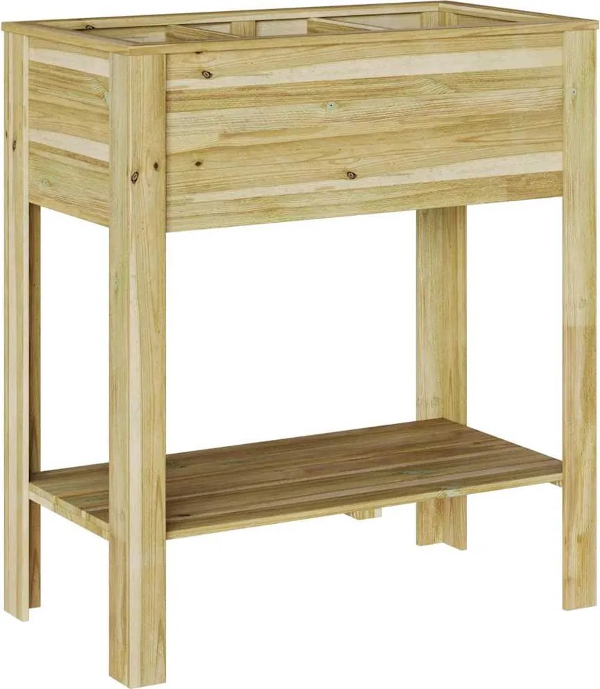 vidaXL Magas Virágcserép Barna 85,5 x 46,5 x 96 cm Impregnált fenyőfa