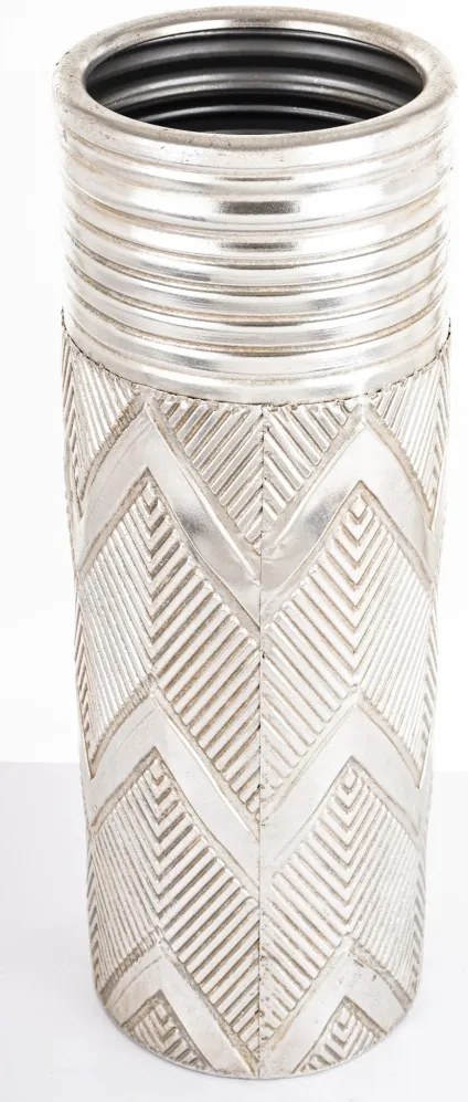 Derby design Esernyőtartó, ezüst fém, 55x19.5x19.5cm