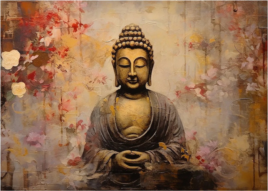 Kép - Buddha, festészet (70x50 cm)