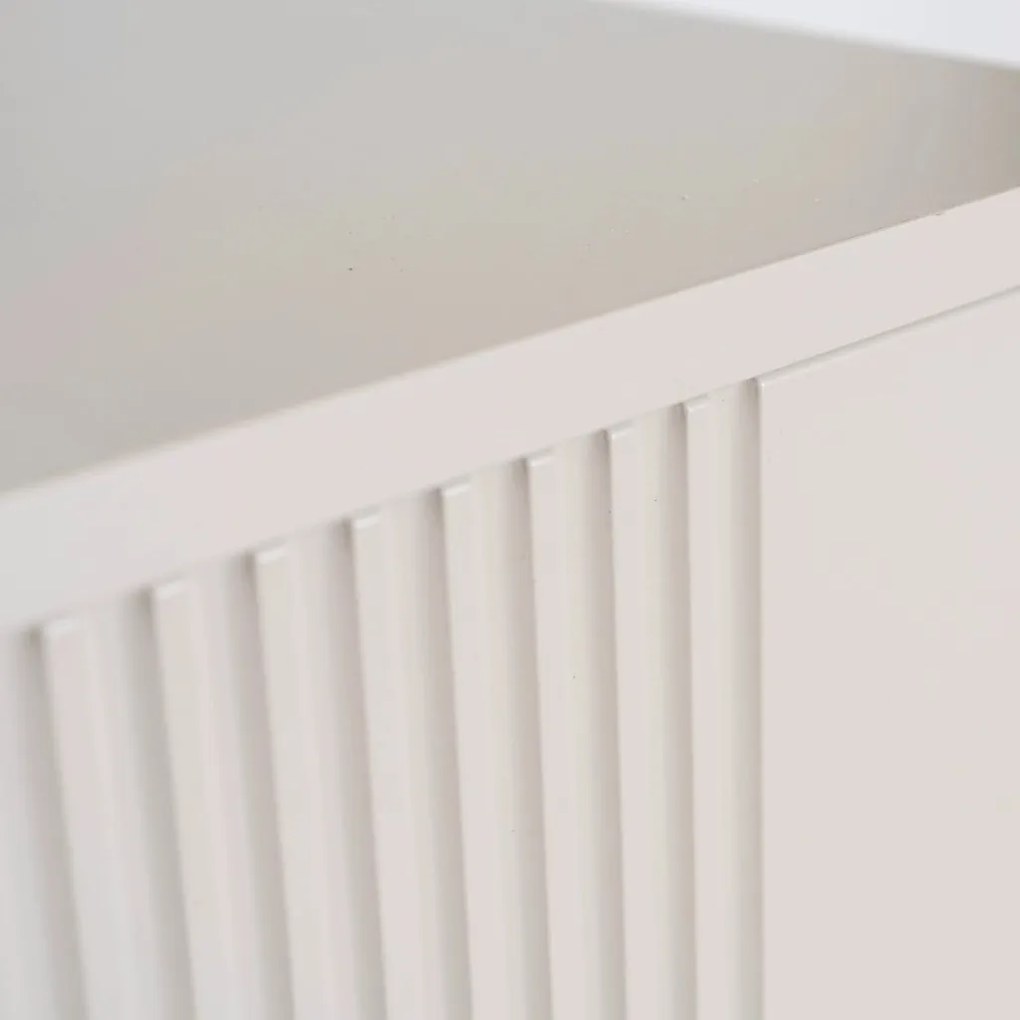 Kétajtós komód fiókokkal 154 cm kasmír színben bordázott fronttal – SOFT