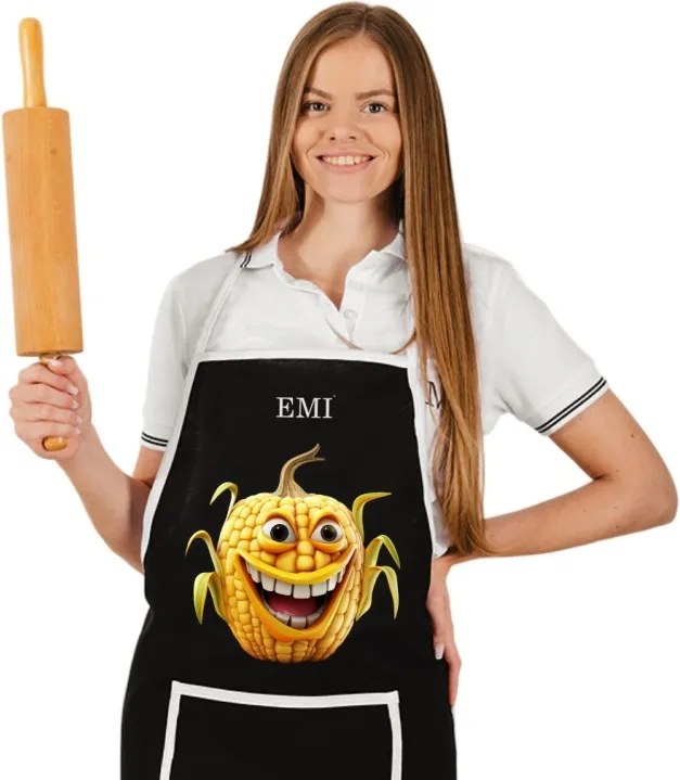 EMI Corny konyhai kötény, Fekete