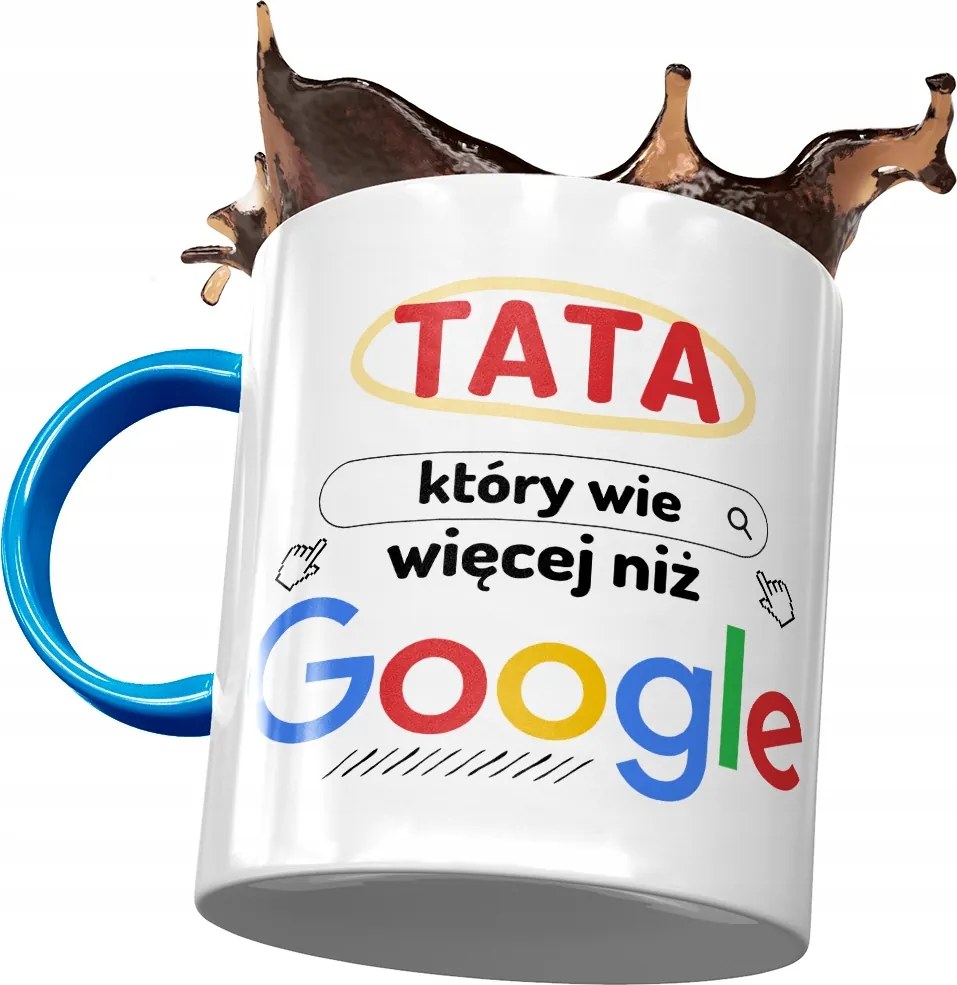 Kék Bögre Apának Apák napjára Ajándék Nyomtatott Fotóval