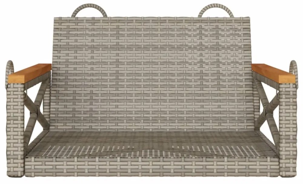 szürke polyrattan hintapad 63 x 62 x 40 cm