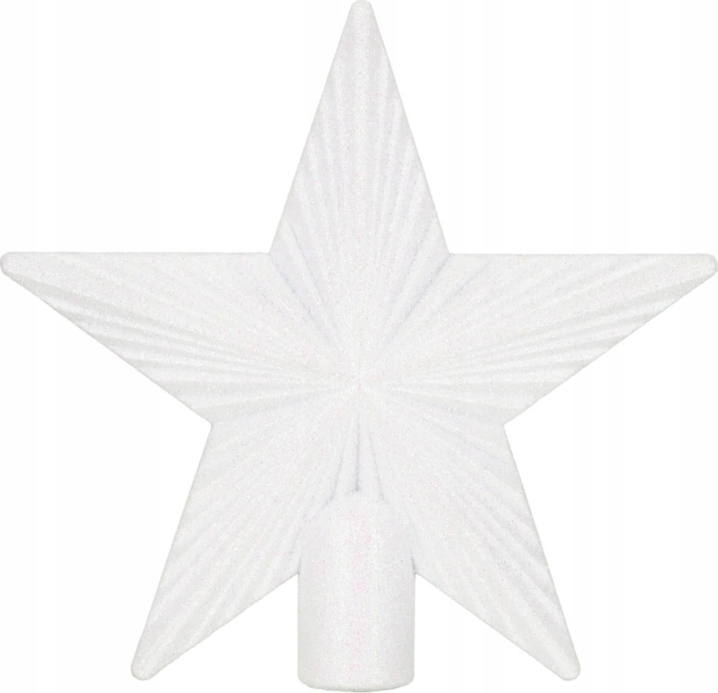 Csillag Karácsonyfadísz Törhetetlen Fehér Karácsonyi Dekoráció 21cm