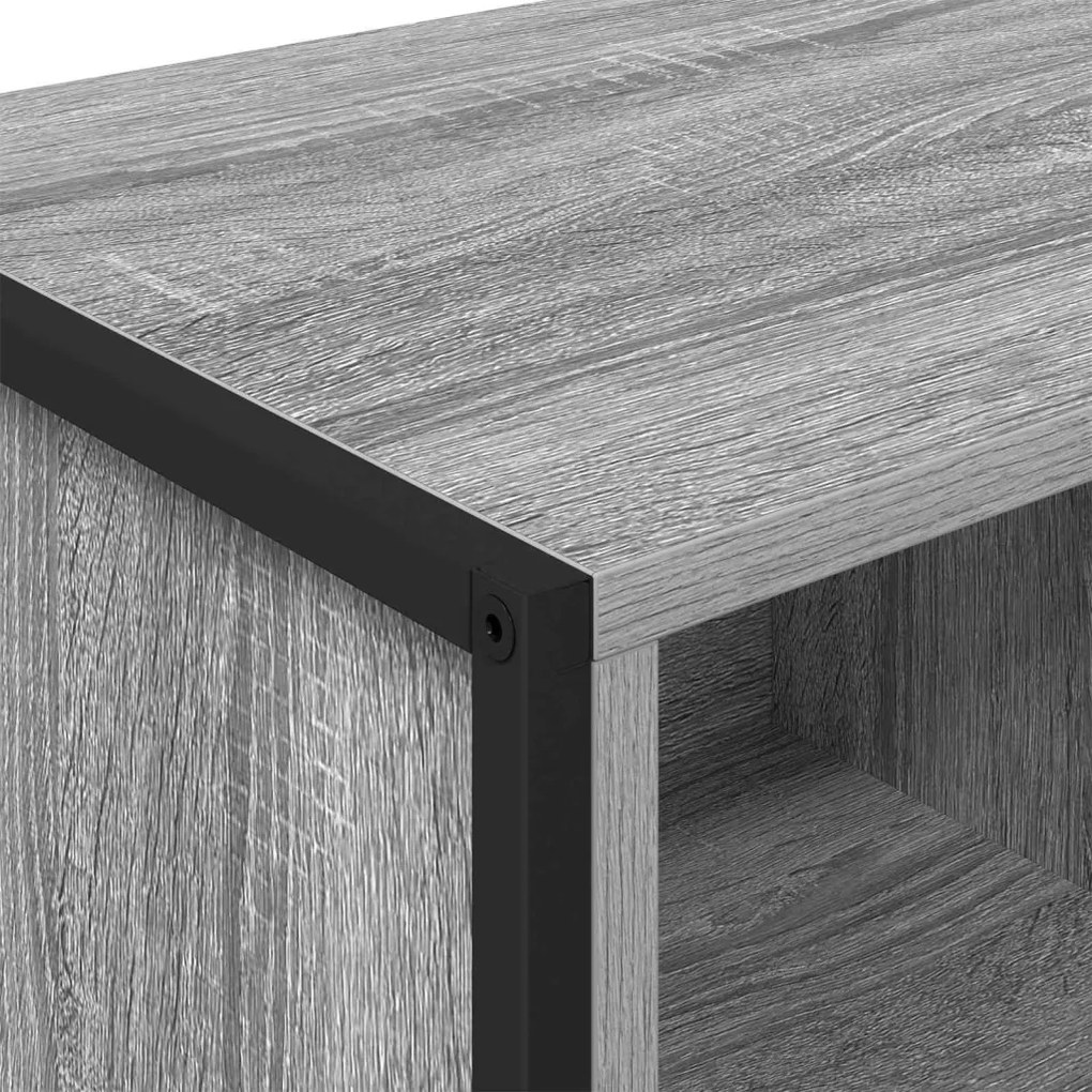 Széf fiókkal 2 pcs Szürke Sonoma 81 x 36 x 150.5 cm Faanyag