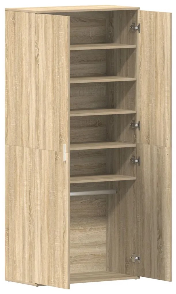 Cipőtartó Sonoma tölgy 80x39x180 cm Szerelt Fa