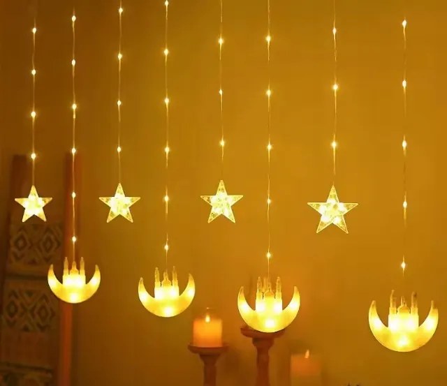 Karácsonyi fényfüzér Ramadan függöny fényfüzér 3,5 m