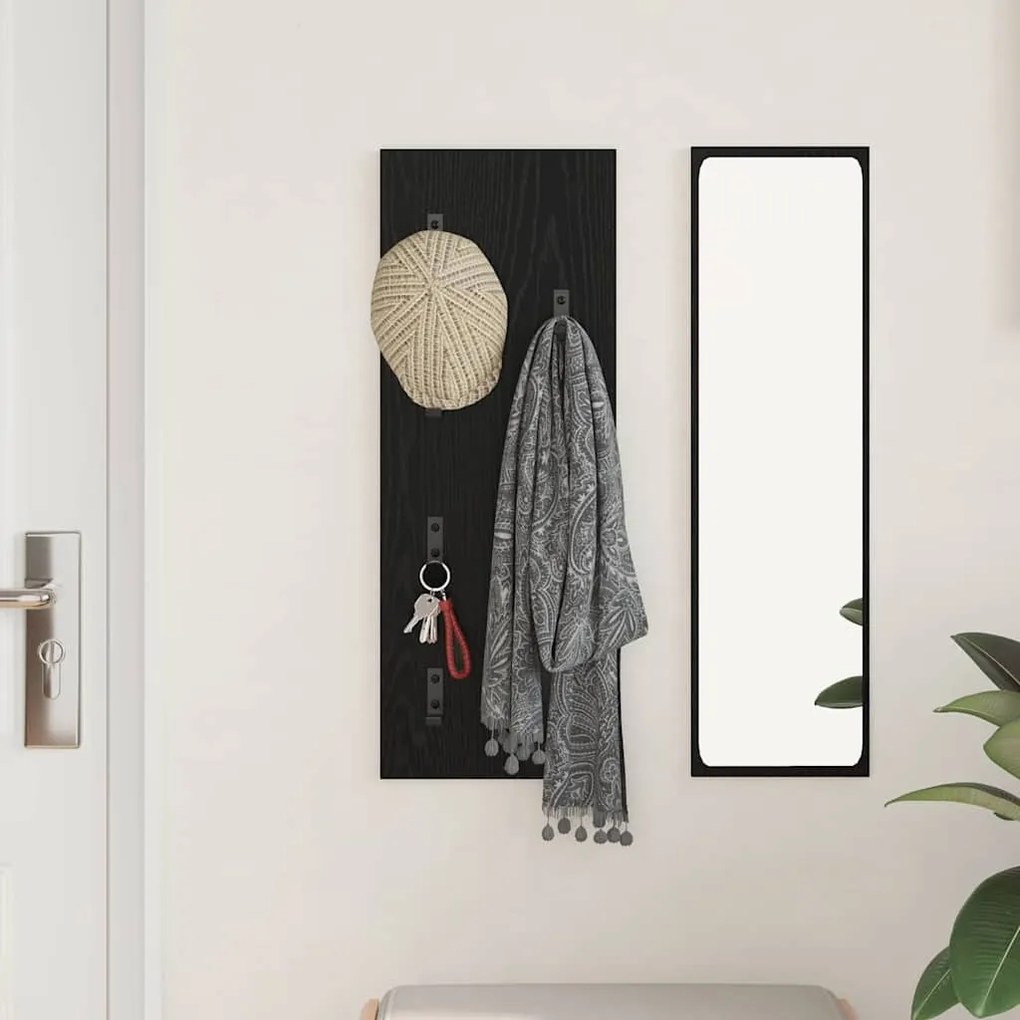 Fali Kabáthorog Musta tammi 30 x 1.5 x 80 cm Faanyag