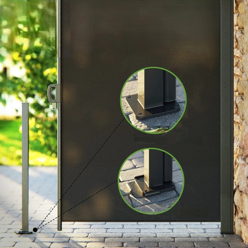 NOSARA oldalárnyékoló teraszra, 180x300cm, antracit Casaria