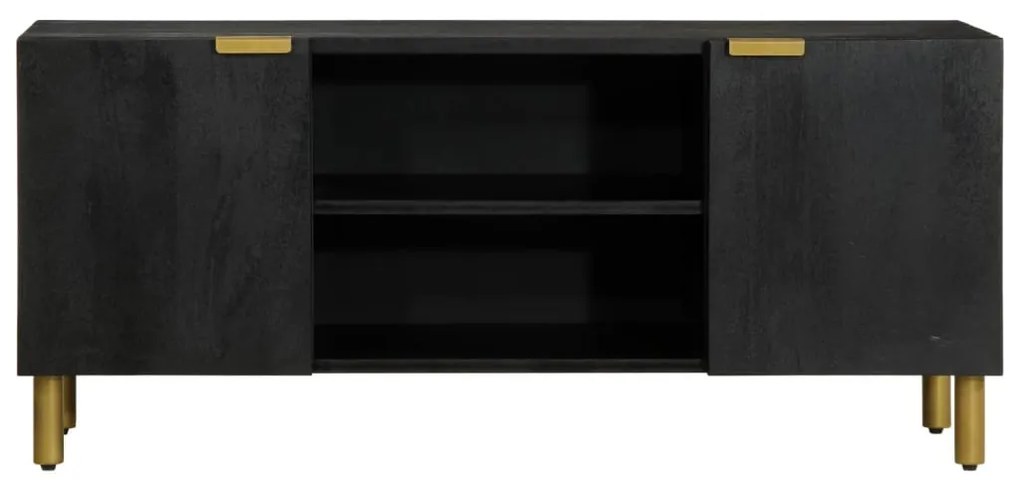 fekete szerelt fa TV-szekrény 105 x 33 x 46 cm